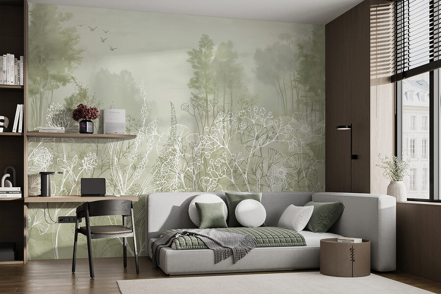 Tekening van planten en bomen
