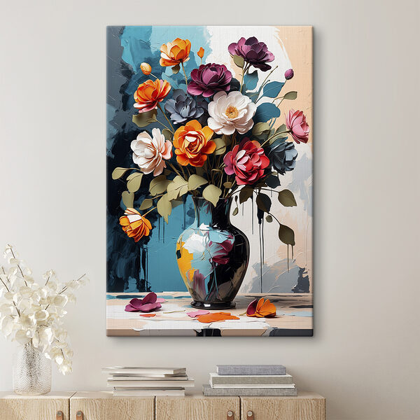 Vaas met bloemen erin Vaas met bloemen erin