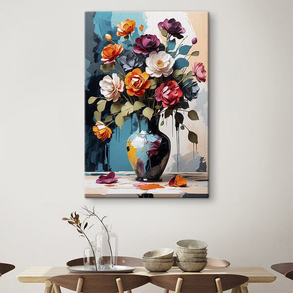 Vaas met bloemen erin Vaas met bloemen erin