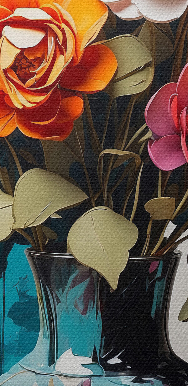 Vaas met bloemen erin Vaas met bloemen erin
