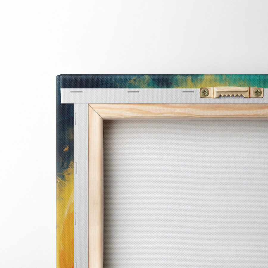 Canvas Schilderijen Rode en gele maan aan de hemel - Afbeelding 6