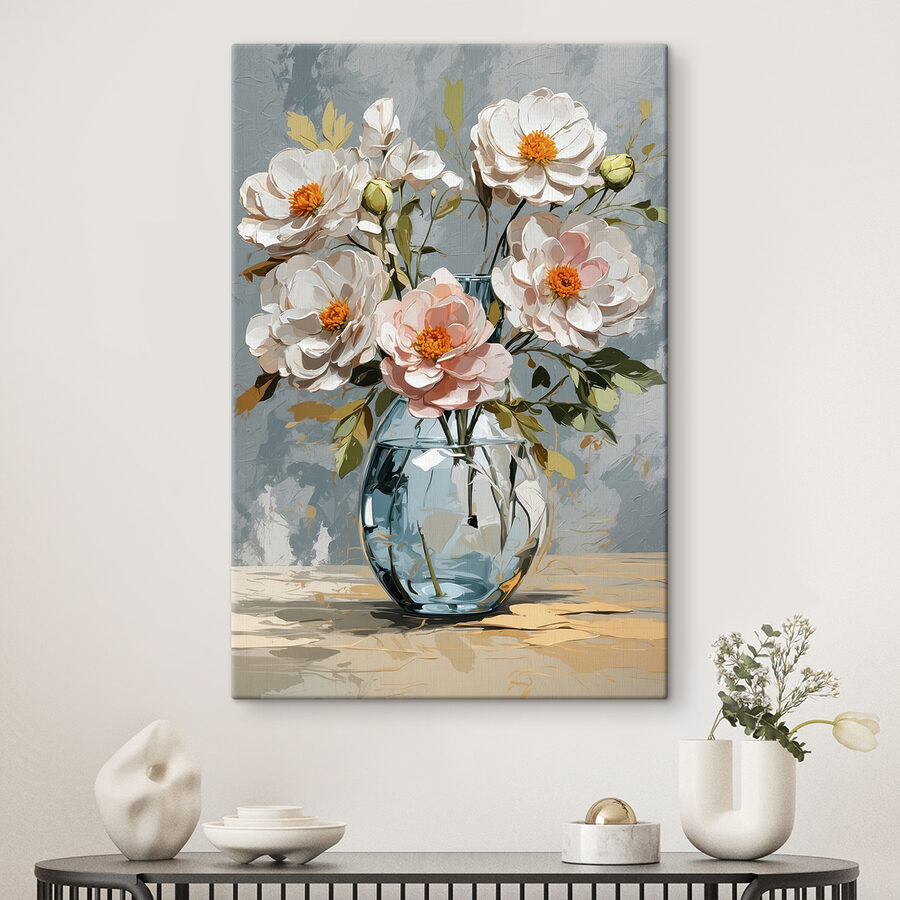 Vaas met bloemen erin Vaas met bloemen erin
