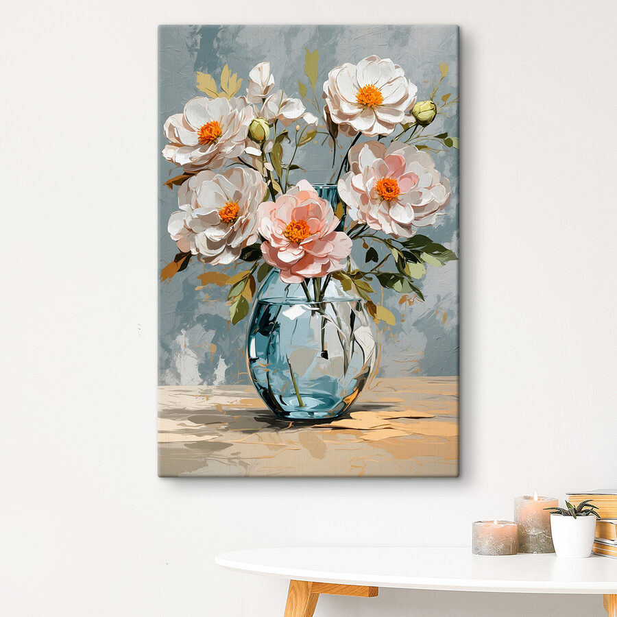 Vaas met bloemen erin Vaas met bloemen erin