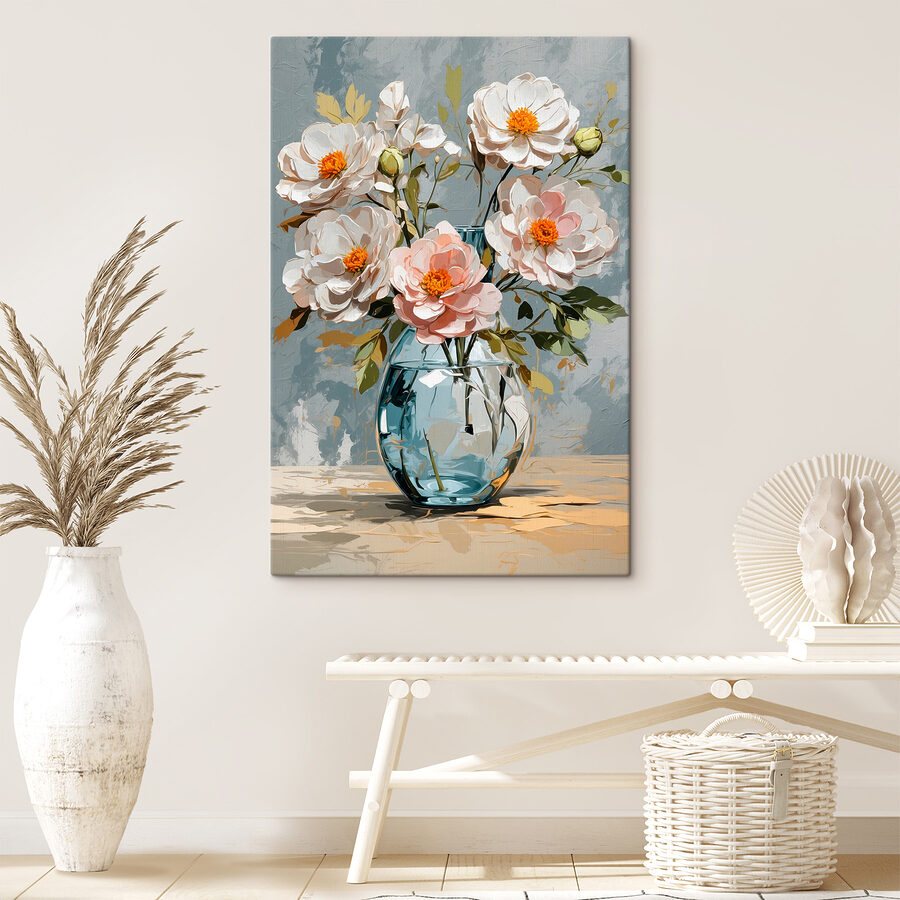 Vaas met bloemen erin Vaas met bloemen erin