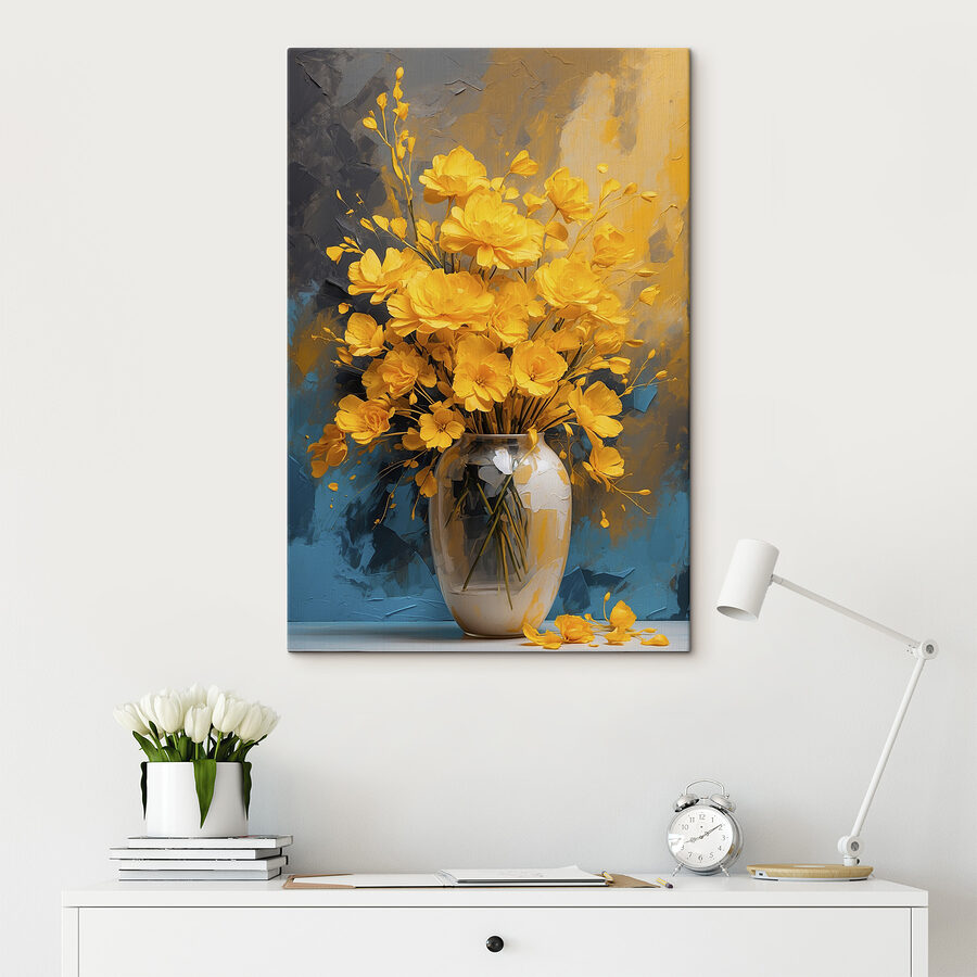 Vaas met gele bloemen Vaas met gele bloemen