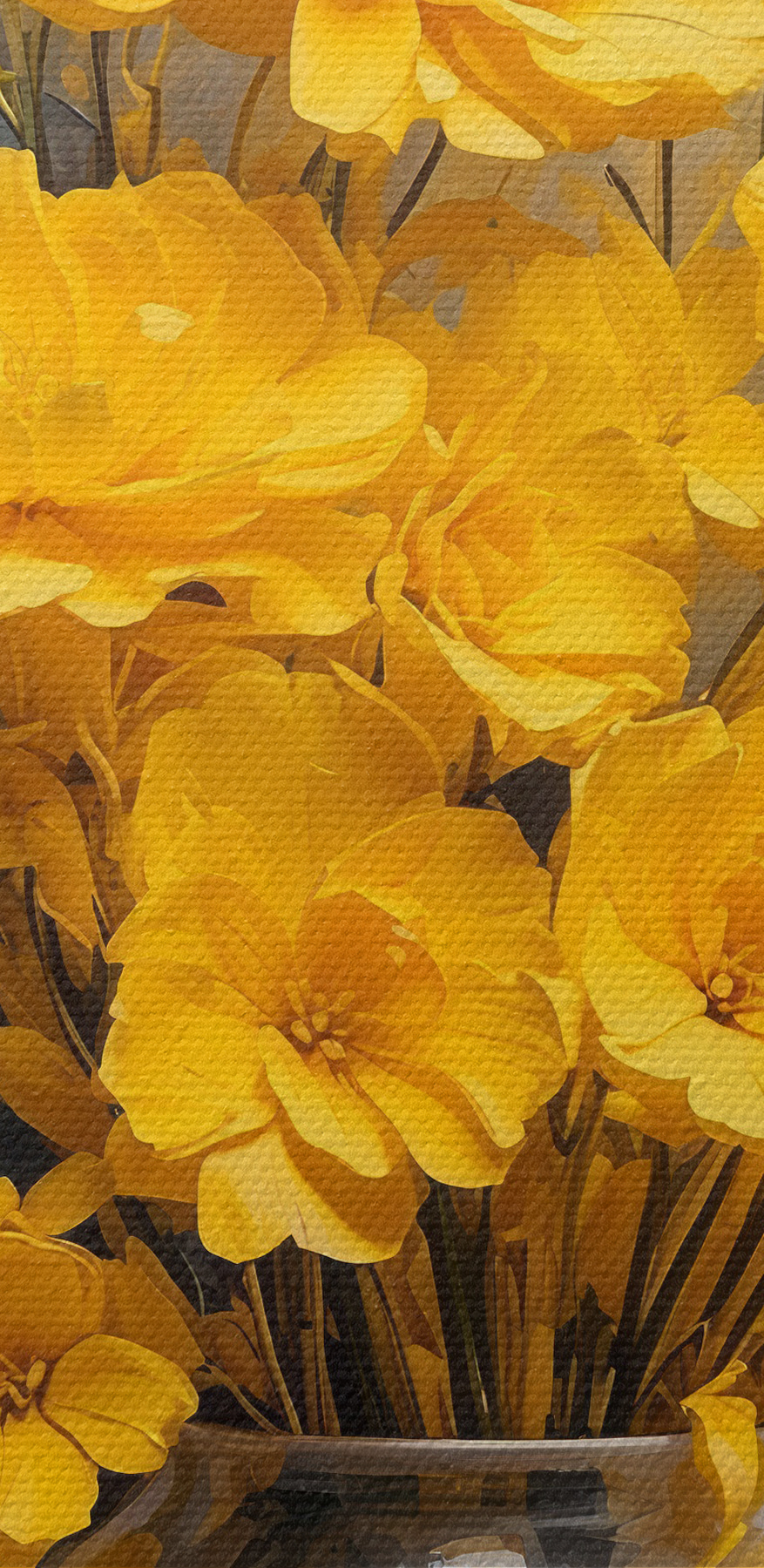 Vaas met gele bloemen Vaas met gele bloemen