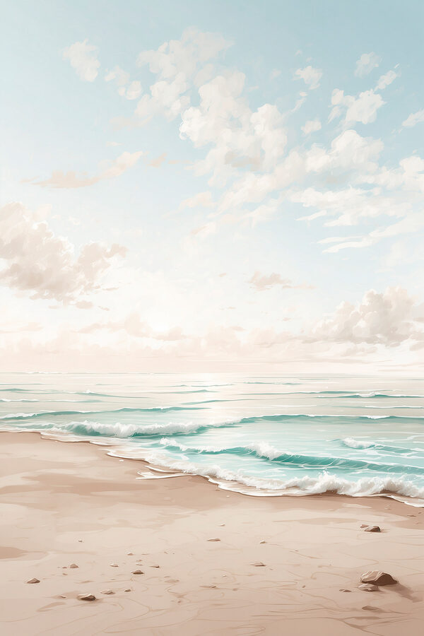 Strand met golven en zand Strand met golven en zand