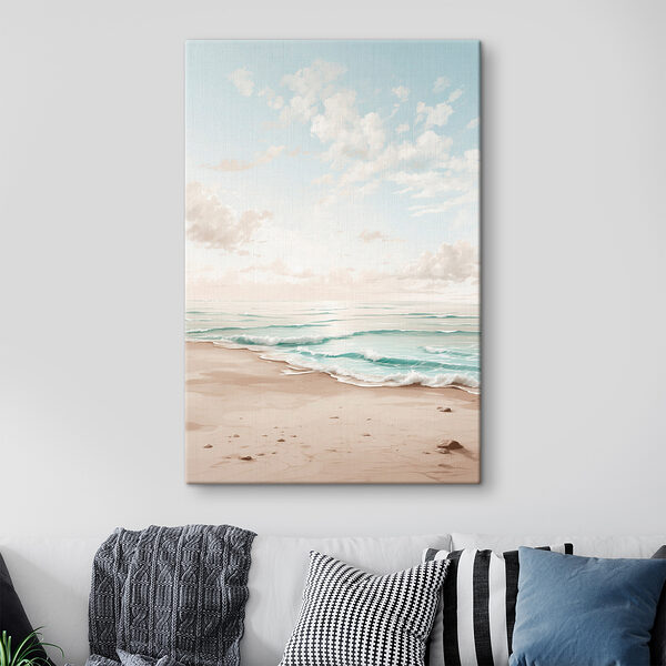 Strand met golven en zand Strand met golven en zand