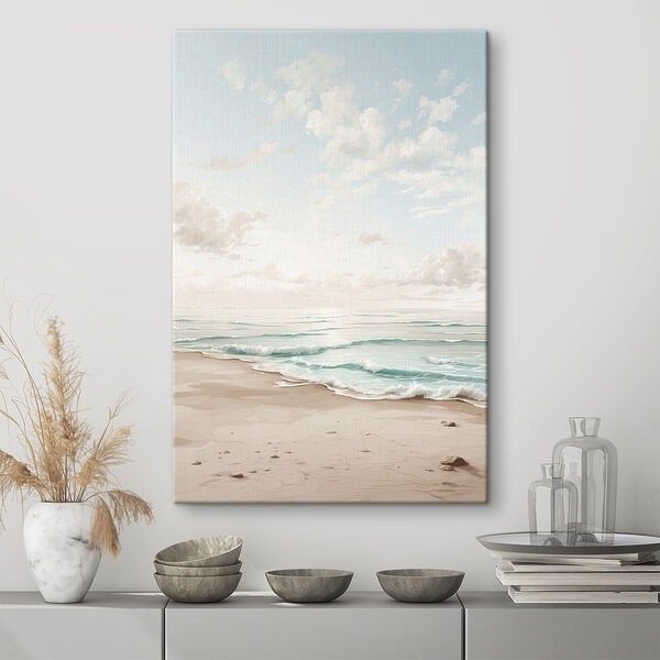Strand met golven en zand Strand met golven en zand
