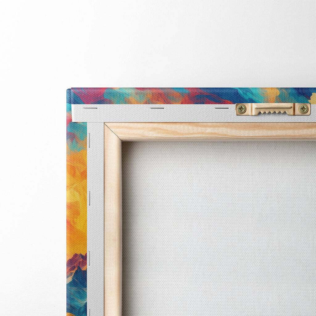 Colorful mountain landscape with clouds