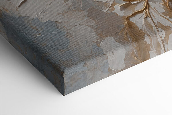 Witte bloem met metallic blad Witte bloem met metallic blad