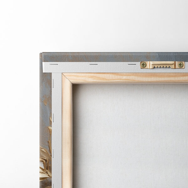 Witte bloem met metallic blad Witte bloem met metallic blad