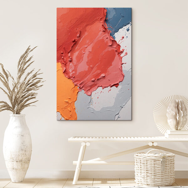 Colorful swirls of paint blend together