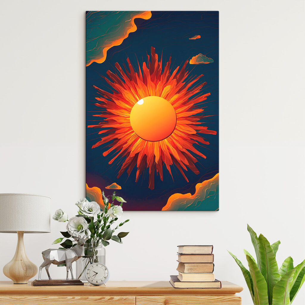 Sun with a bright sun in the sky Sun with a bright sun in the sky