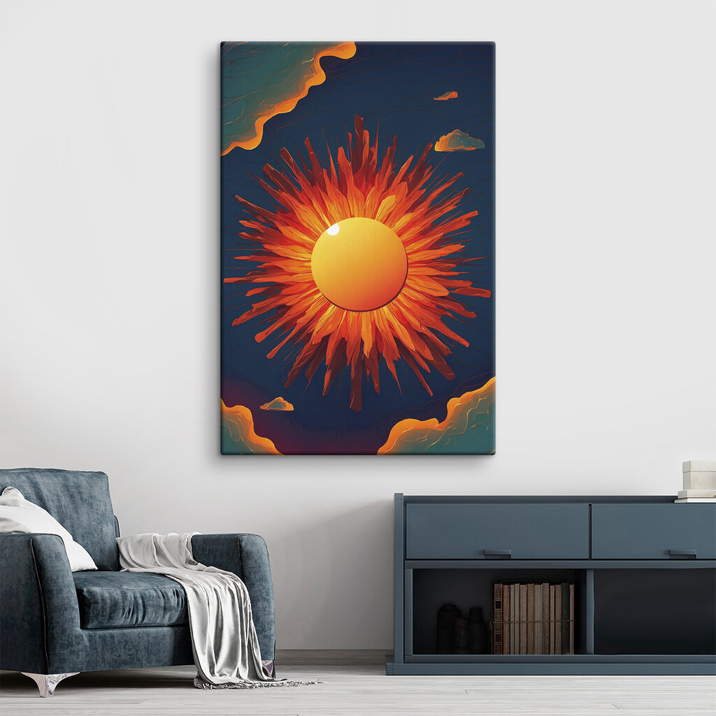 Sun with a bright sun in the sky Sun with a bright sun in the sky