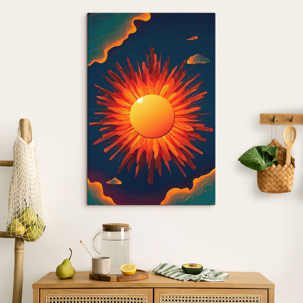 Sun with a bright sun in the sky Sun with a bright sun in the sky