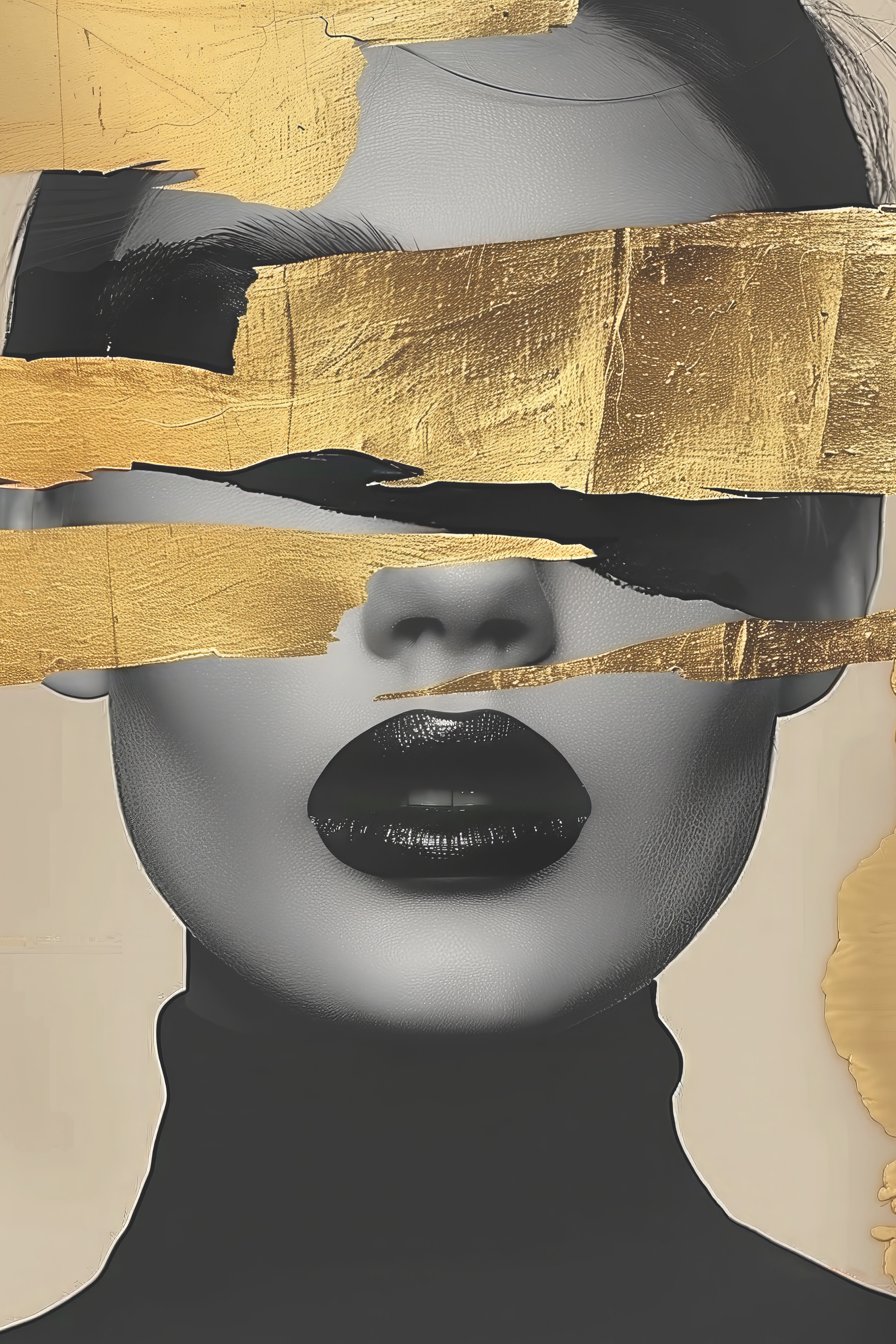 Abstract elegance with bold strokes