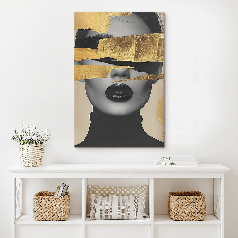 Abstracte elegantie met gedurfde streken.