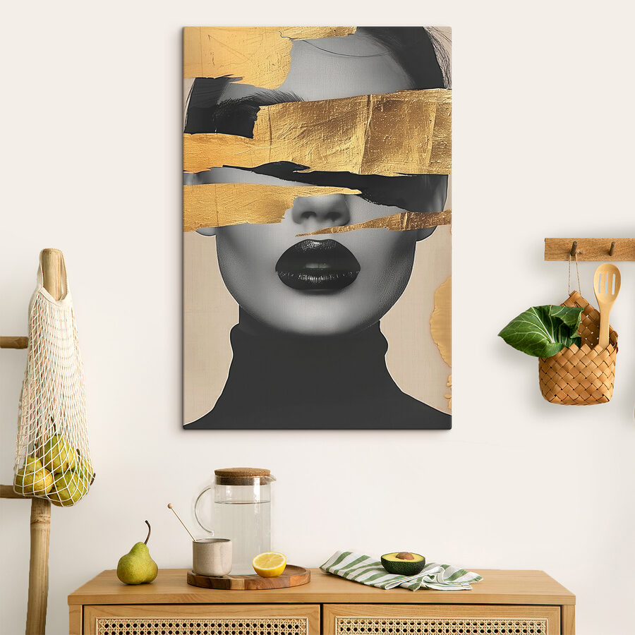 Abstracte elegantie met gedurfde streken.