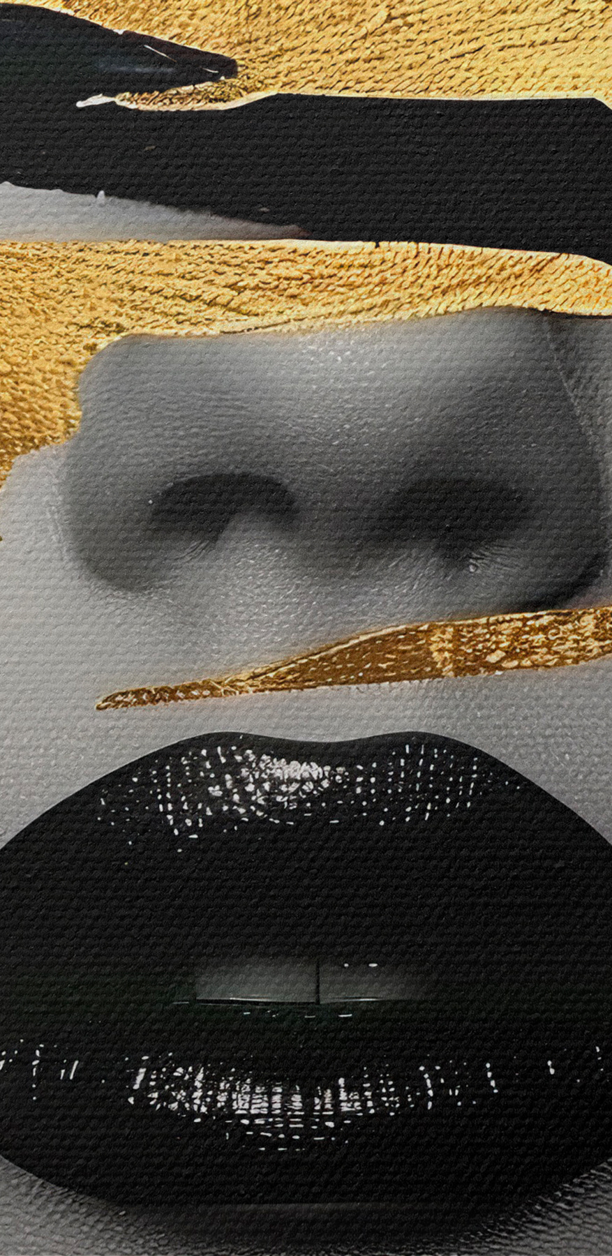 Abstracte elegantie met gedurfde streken.
