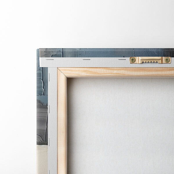 Painting of different shades of blue and white