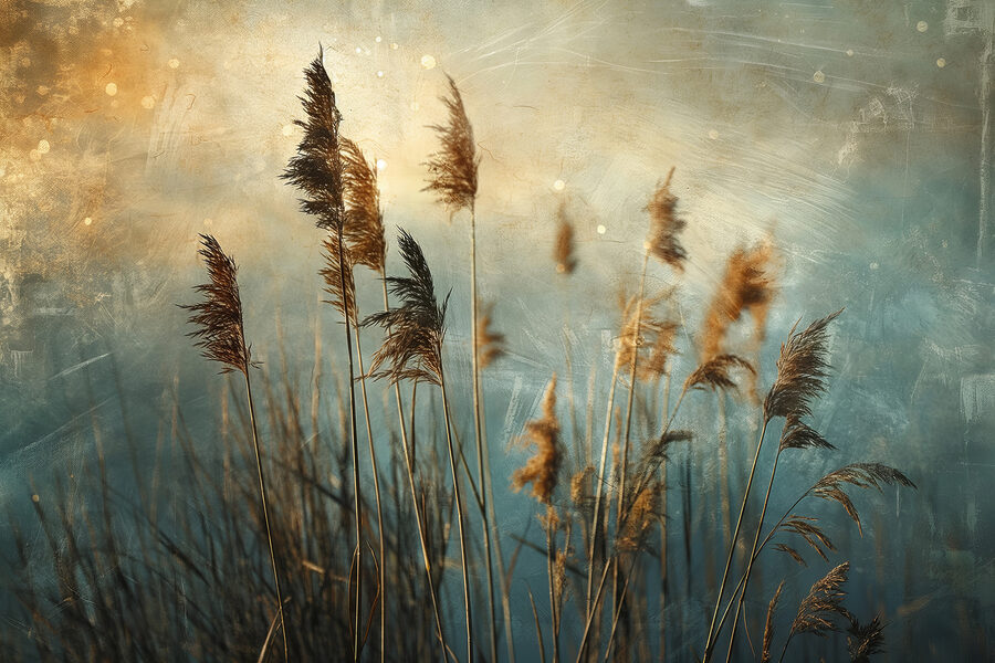 Close-up van hoog gras