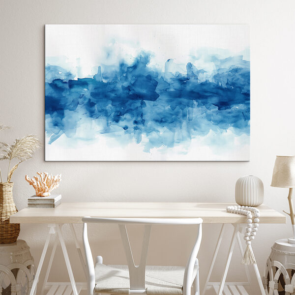 Blauw en wit aquarel Blauw en wit aquarel