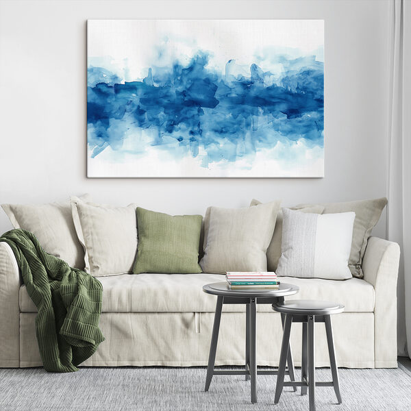 Blauw en wit aquarel Blauw en wit aquarel