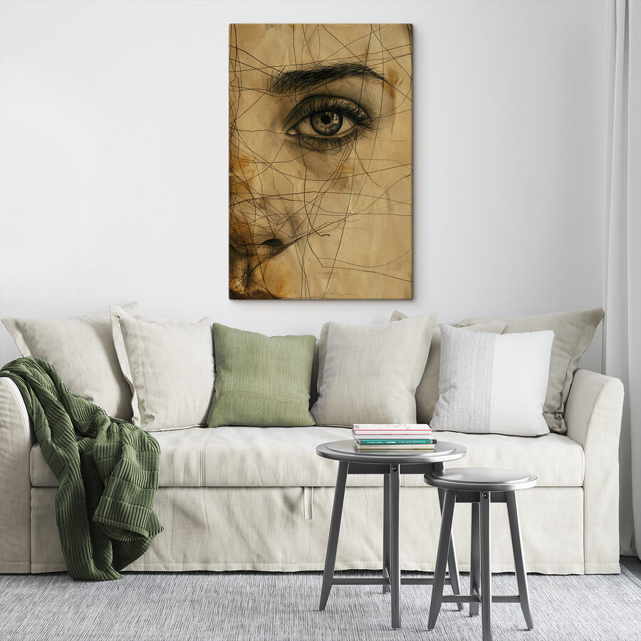 Tekening van een vrouwelijk oog