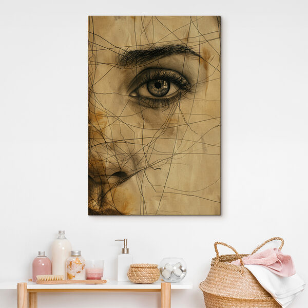 Tekening van een vrouwelijk oog Tekening van een vrouwelijk oog