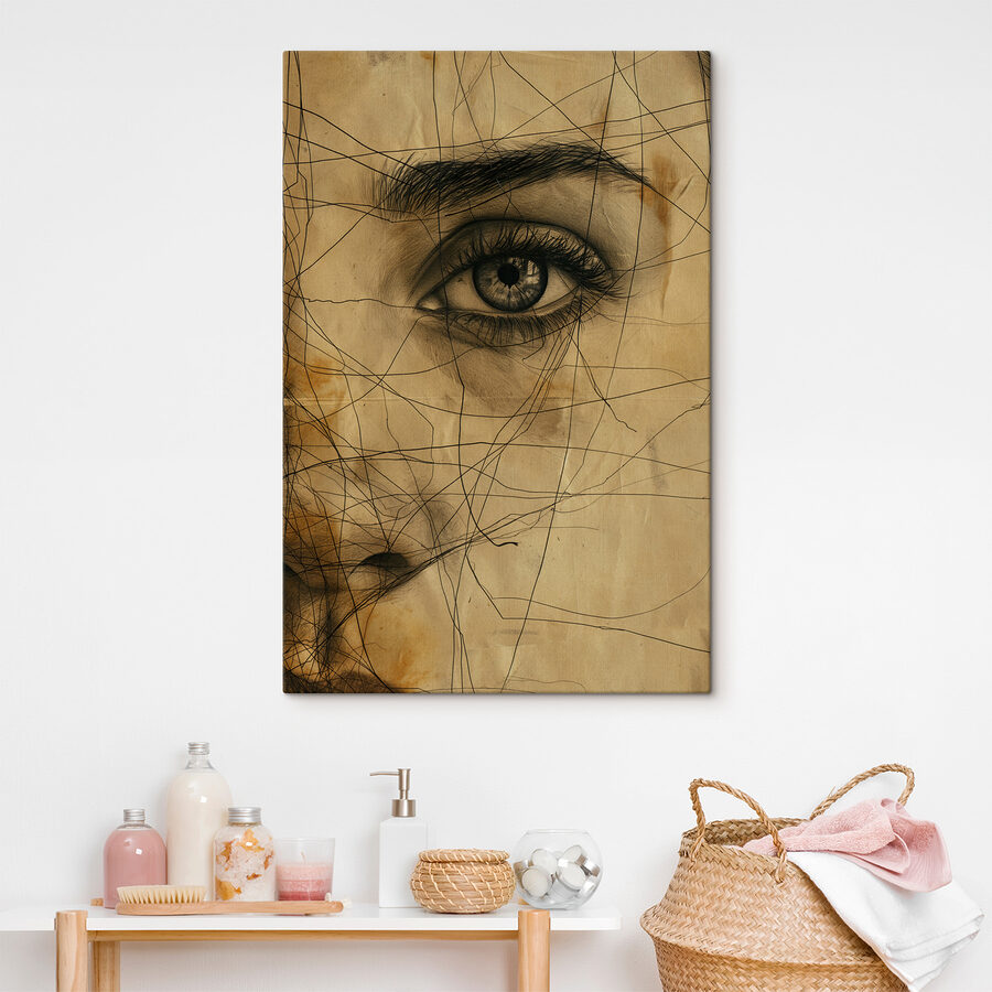 Tekening van een vrouwelijk oog
