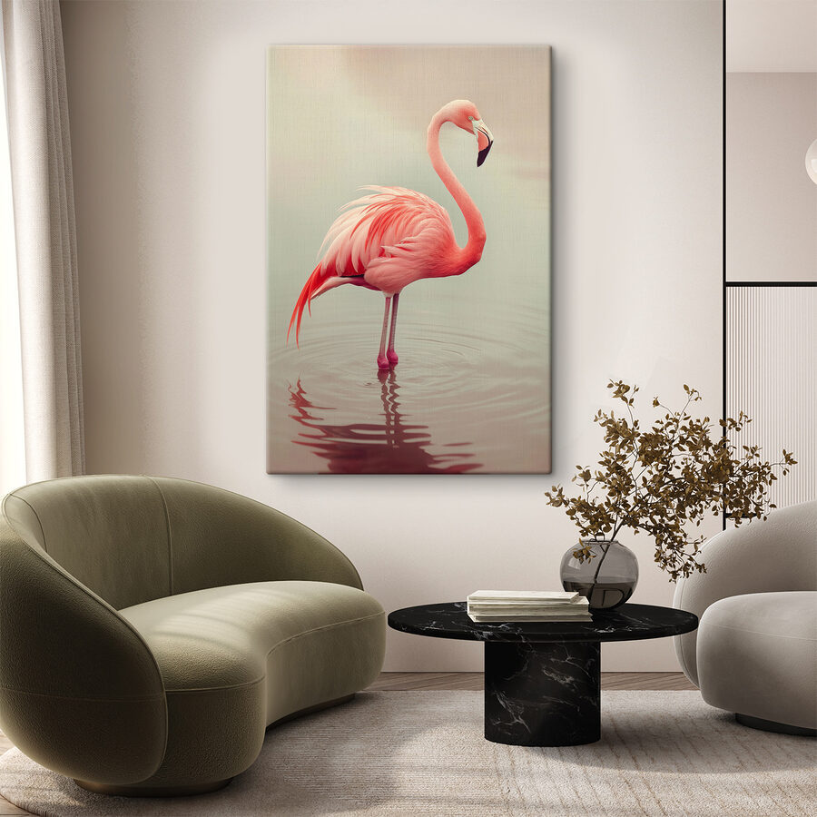 Flamingo staand in water