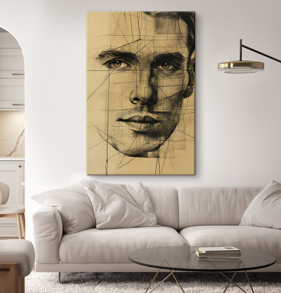 Tekening van een man’s gezicht