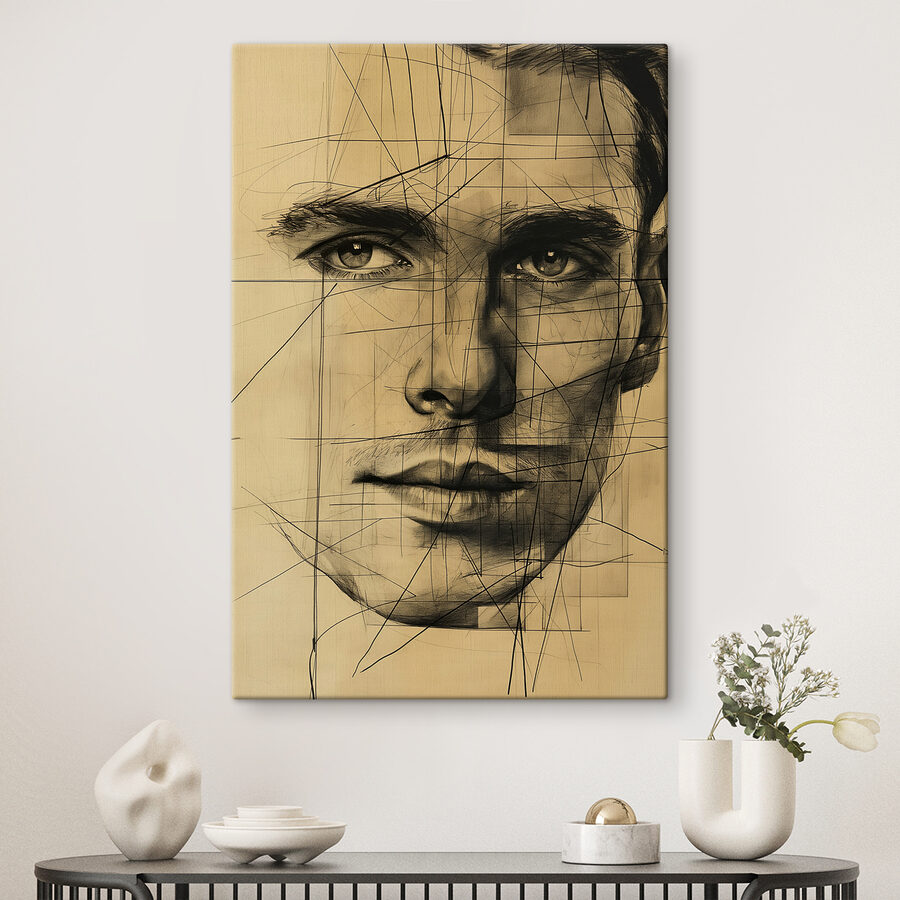 Tekening van een man’s gezicht