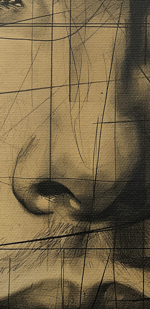 Drawing of a man's face