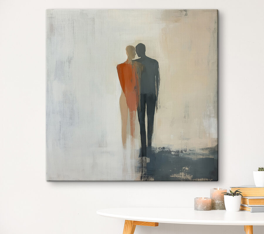 Schilderij van een paar mensen