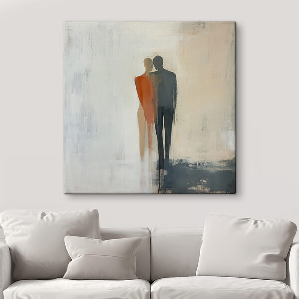 Schilderij van een paar mensen Schilderij van een paar mensen