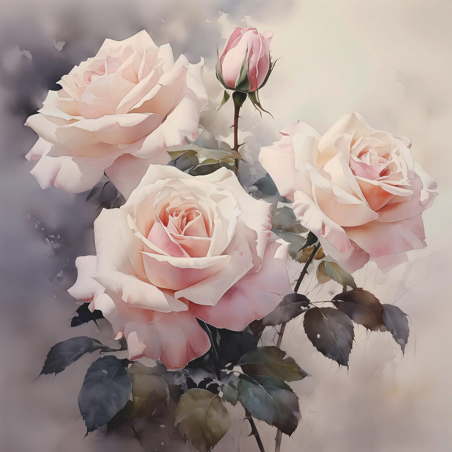 Groep roze rozen