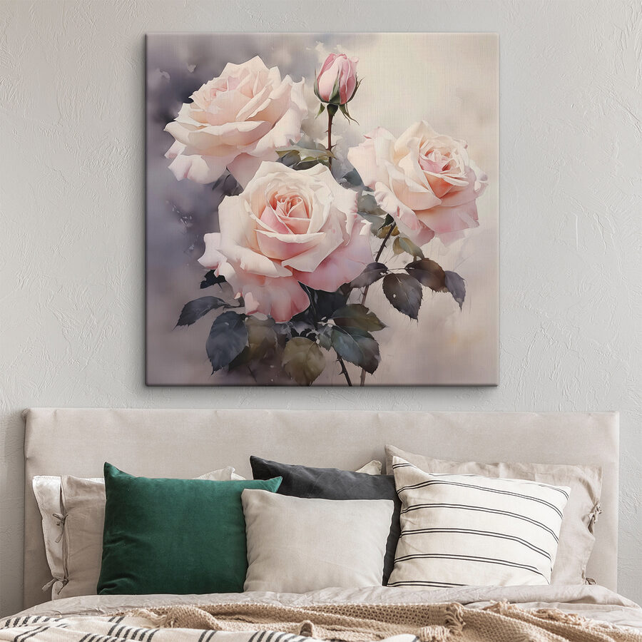 Groep roze rozen