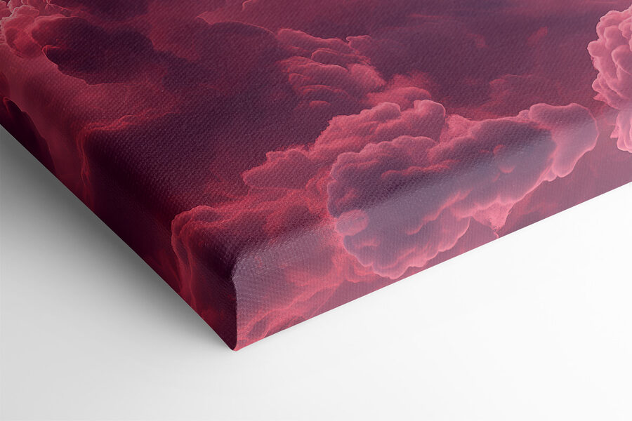 Roze wolken en de zon