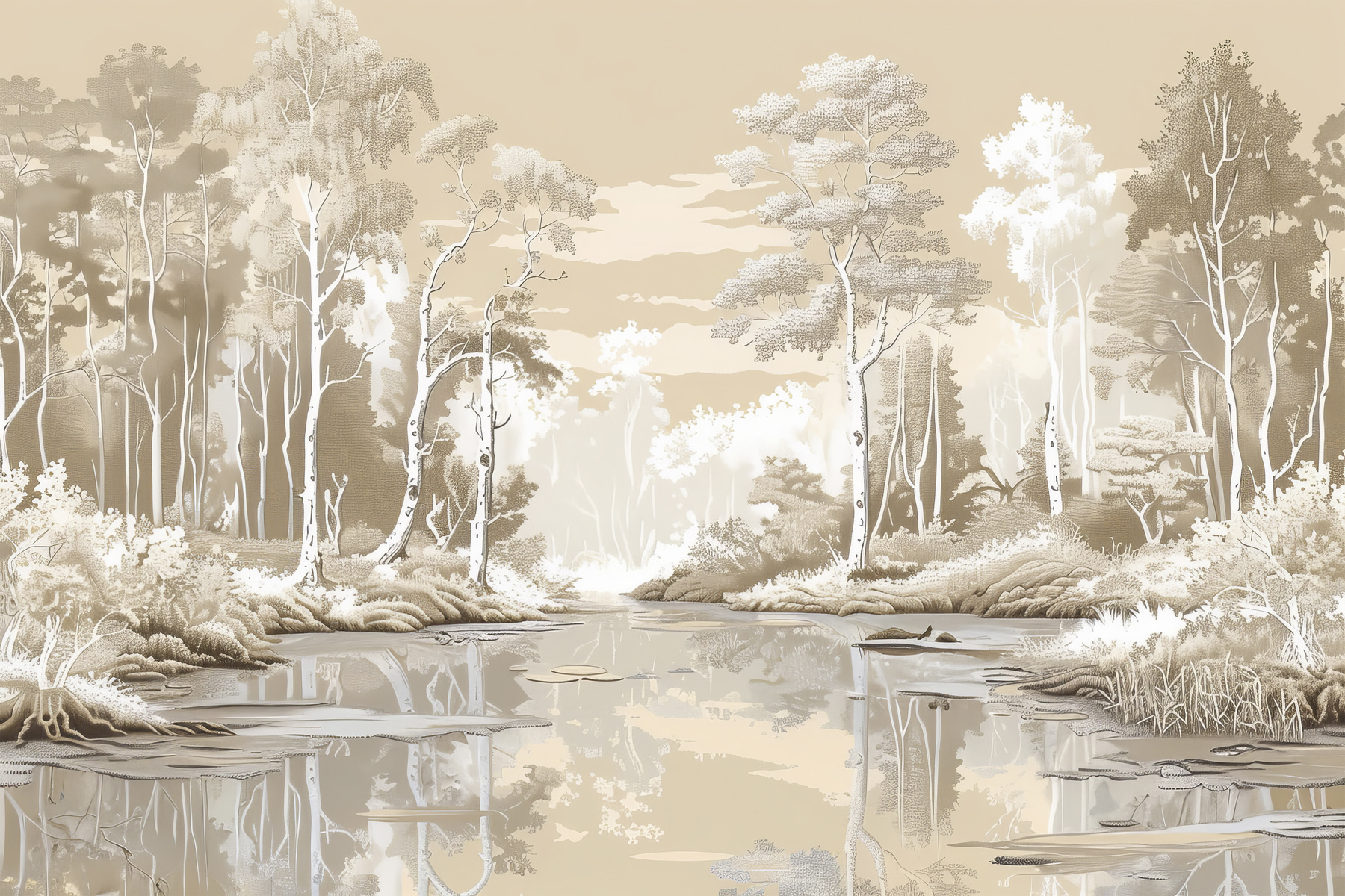 River with trees and plants