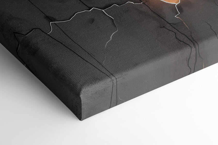 Canvas Schilderijen Vrouw met haar gezicht in een muur - Afbeelding 3