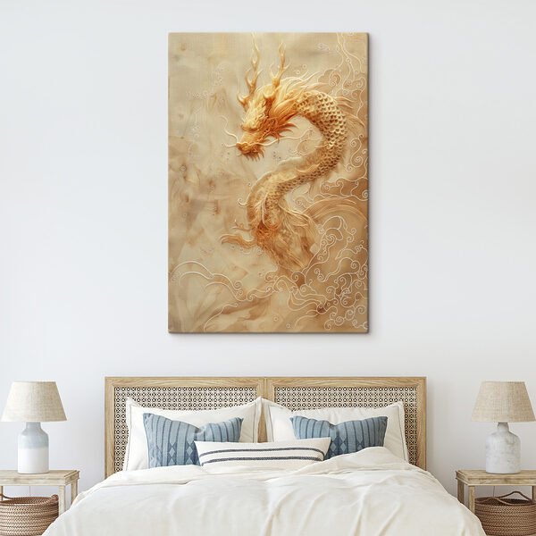Majestic dragon in swirling clouds Majestic dragon in swirling clouds