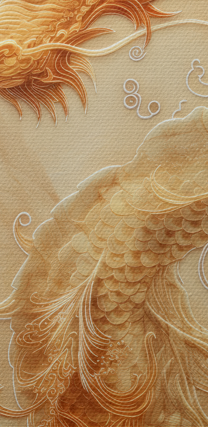 Majestic dragon in swirling clouds Majestic dragon in swirling clouds