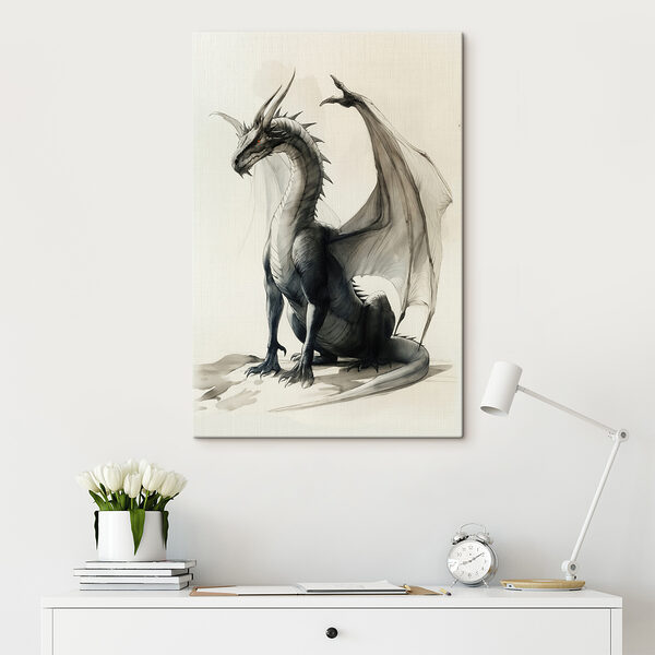 Tekening van een draak Tekening van een draak