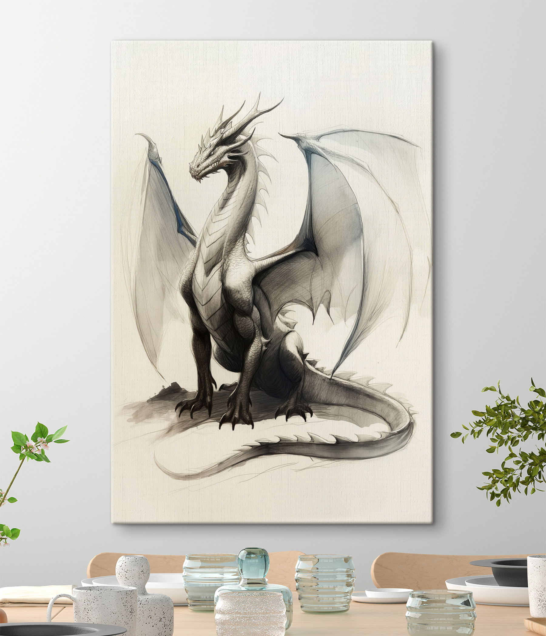 Drawing of a dragon Drawing of a dragon