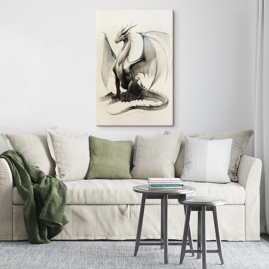 Tekening van een draak Tekening van een draak
