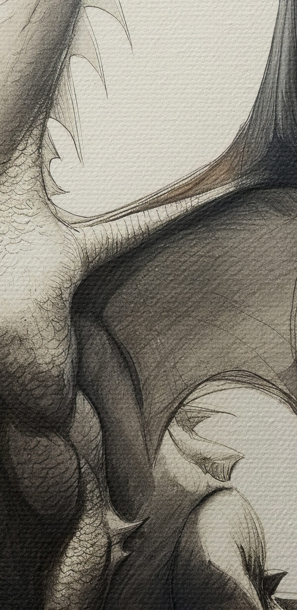 Tekening van een draak Tekening van een draak