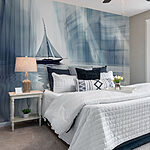 Fotobehang Zeilboot in een waterlichaam