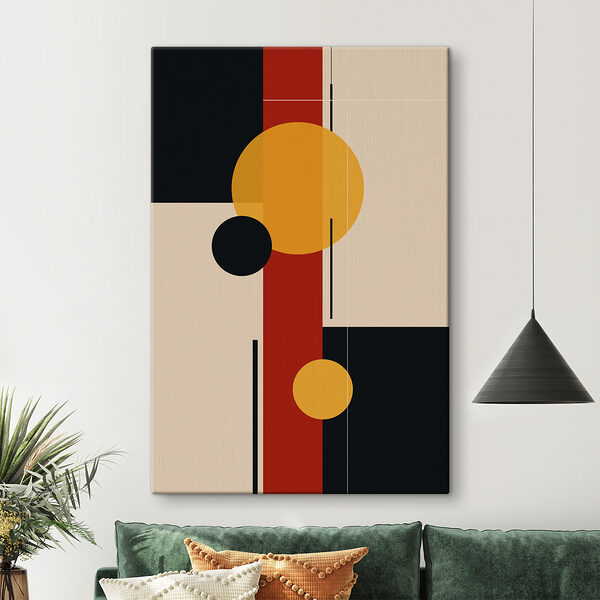 Kleurrijk kunstwerk met cirkels en lijnen Canvas Schilderijen Kleurrijk kunstwerk met cirkels en lijnen